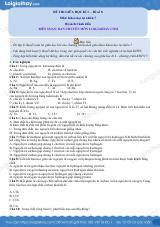 Đề thi giữa kì 1 KHTN 7 Cánh diều - Đề số 8